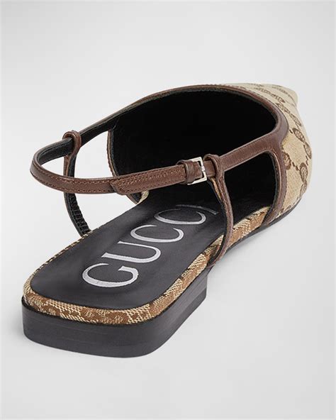 women's ballet flat with 'gucci'|Gucci slingback ballet flat.